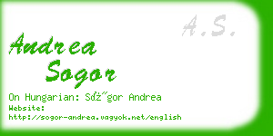 andrea sogor business card